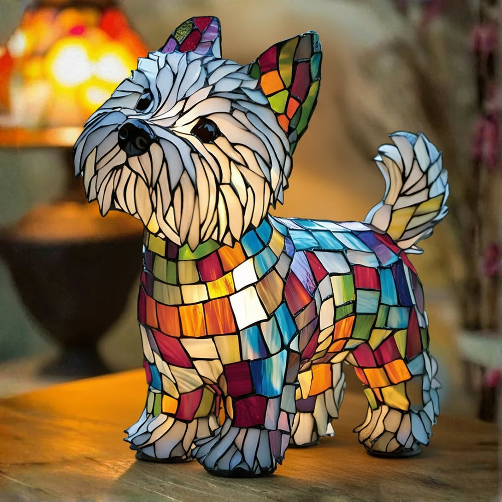 Afonso | Candeeiro Westie em Vitral
