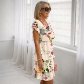 Helena - Vestido Elegante de Conforto com Rendas
