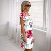 Carla - Vestido Elegante de Conforto com Rendas