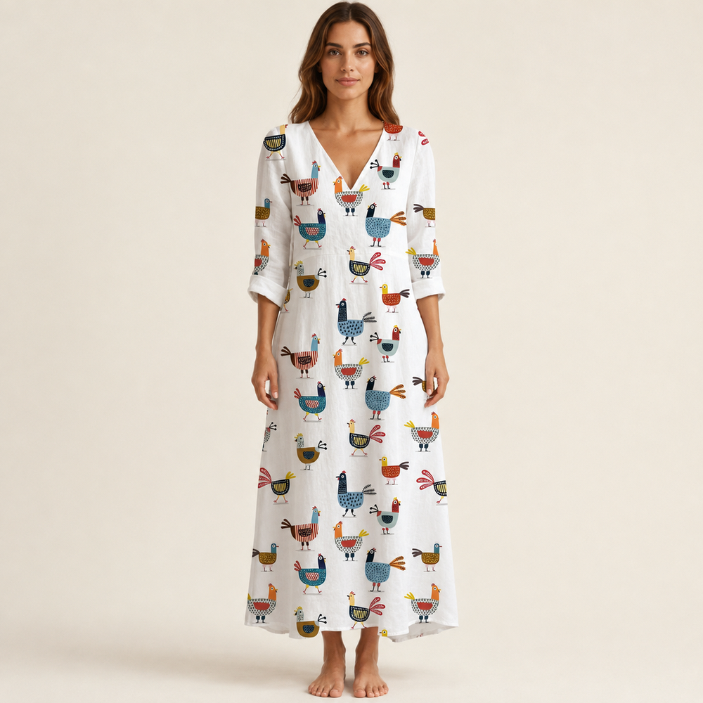 Abril – Dolga boho obleka
