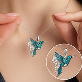 Alda | Conjunto Colar e Brincos Colibri Turquesa