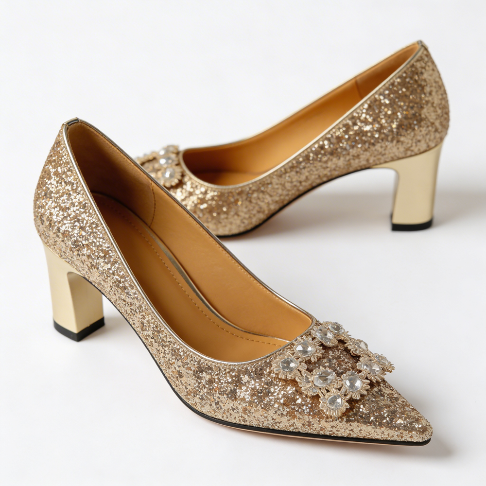 Madalena - Sapatos ortopédicos com glitter