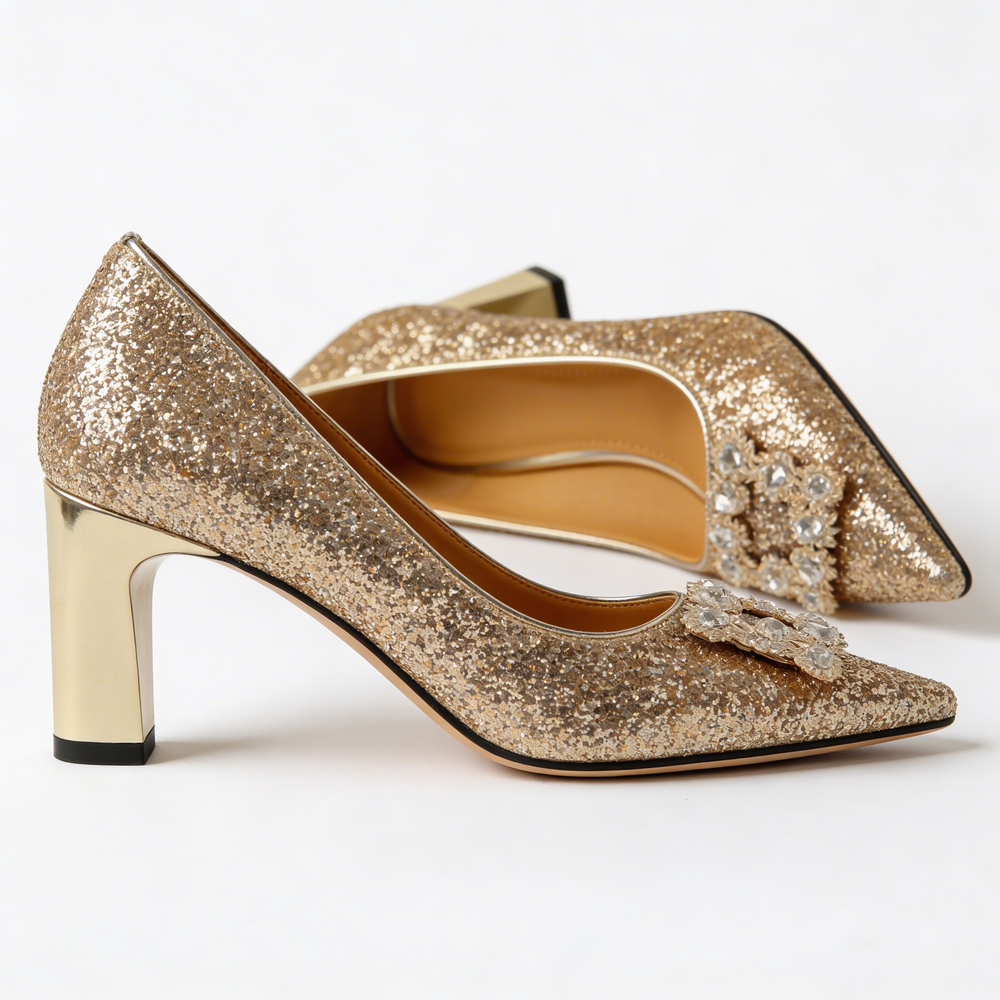 Madalena - Sapatos ortopédicos com glitter