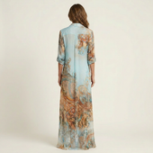 Alice | Vestido Camiseiro Comprido Estampado