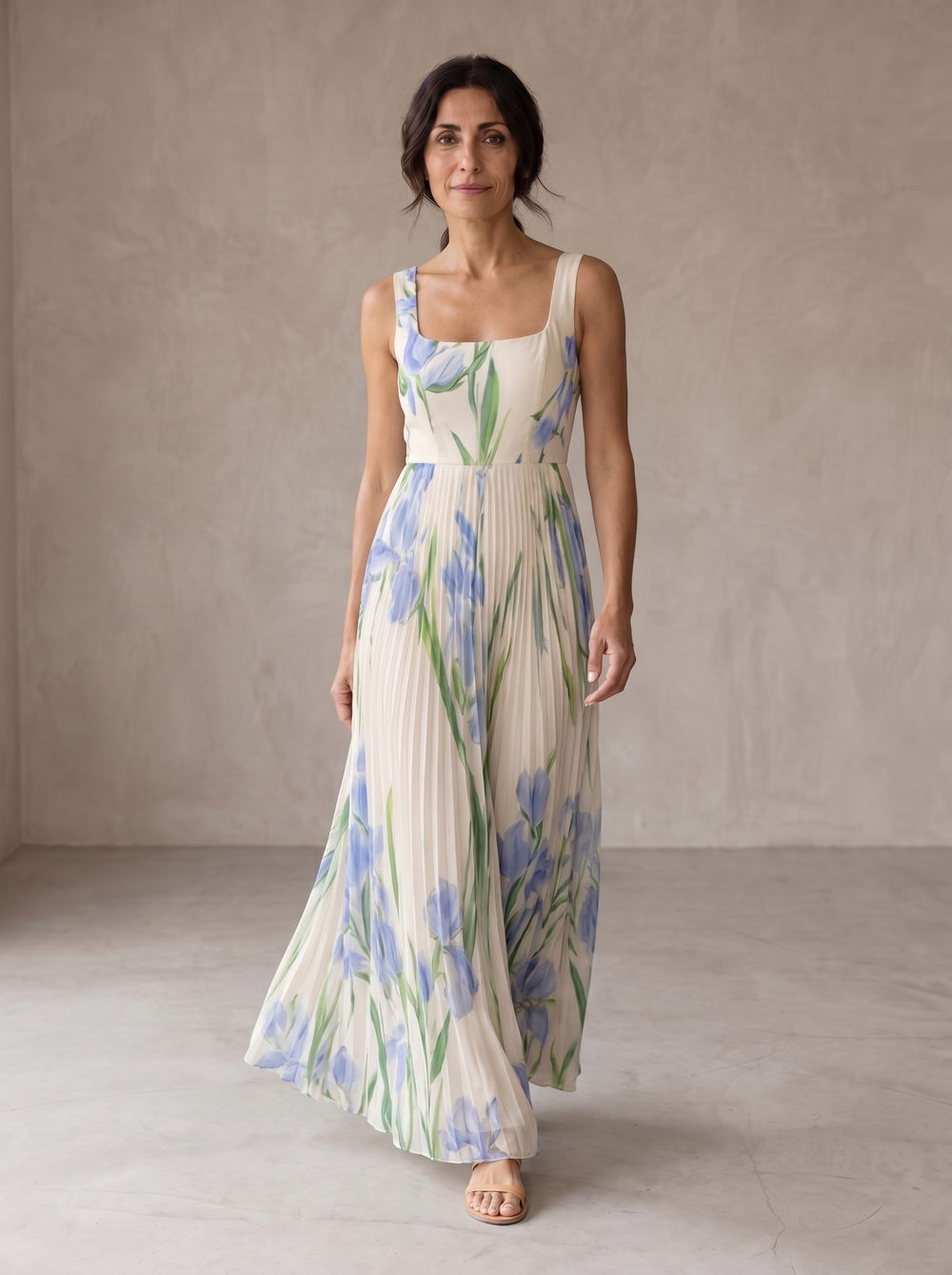 Oriana | Vestido Comprido Floral Evasé
