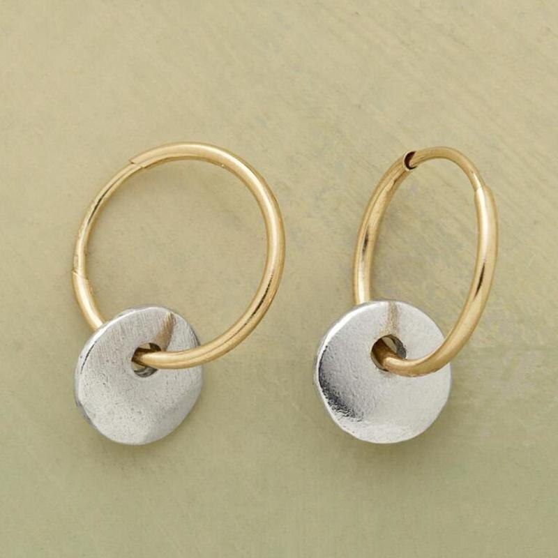 Vintage-Ohrringe in Gold und Silber