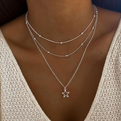 Ludovina | Colar Vintage em Camadas com Estrela