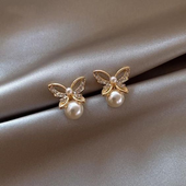 Liliana | Brincos Borboleta com Pérola