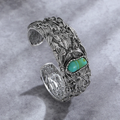 925er Silberarmband mit Vintage-Türkisstein
