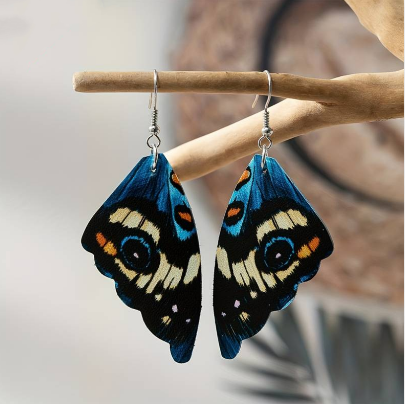 Deolinda | Brincos Asas de Borboleta Azuis
