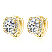 Quadratische Ohrringe Nadine | Gold
