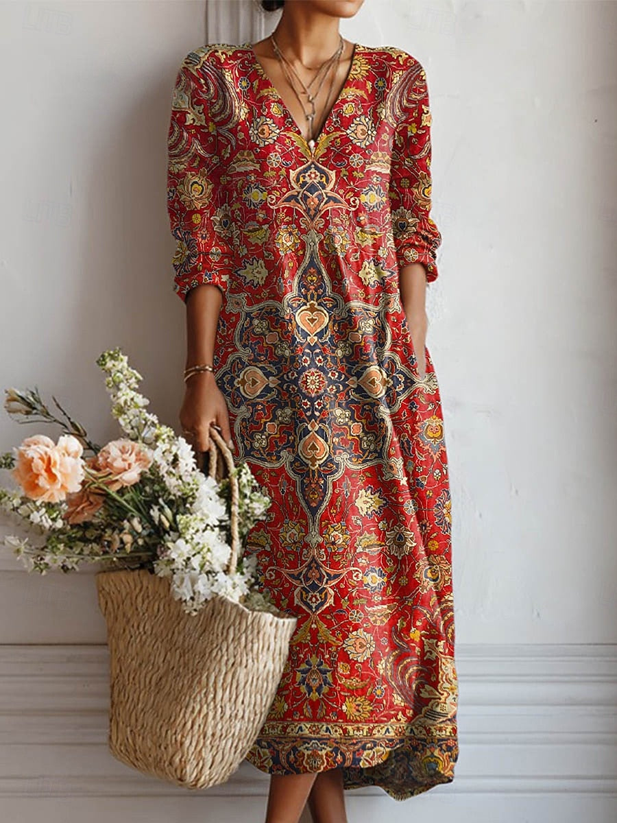 Lorena – Dolga boho obleka