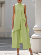 Catalina | Conjunto de Top Assimétrico e Calça Larga
