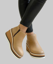 Sílvia | Botins de Cunha com Fecho Lateral