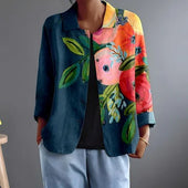 Fernanda | Casaco com Estampado Floral Pintado