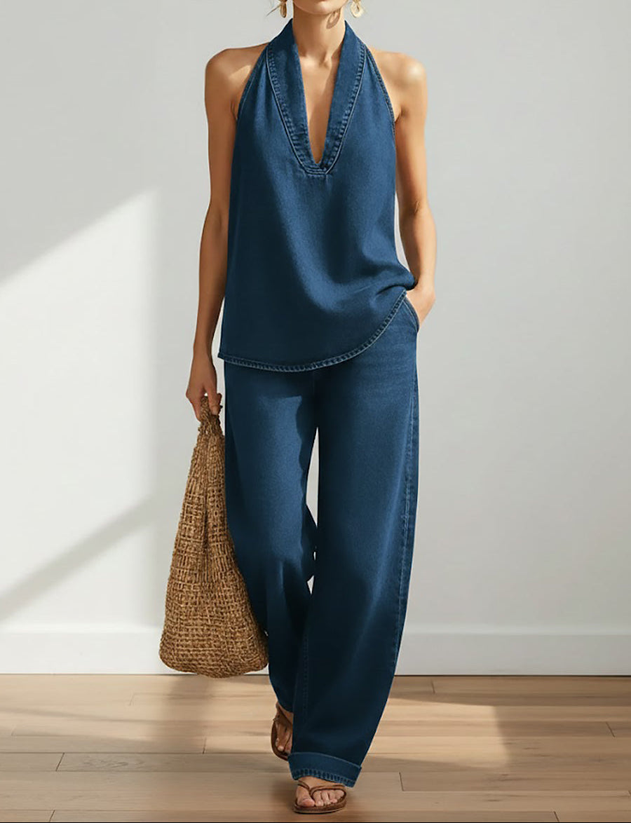 Rita | Conjunto Denim de Duas Peças