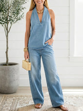 Rita | Conjunto Denim de Duas Peças