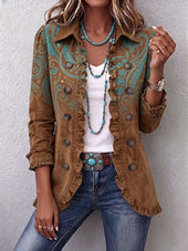 Goldenridge – Jakna z volani in paisley potiskom