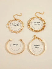 Elan Mercer Armband-Set | Weißgold