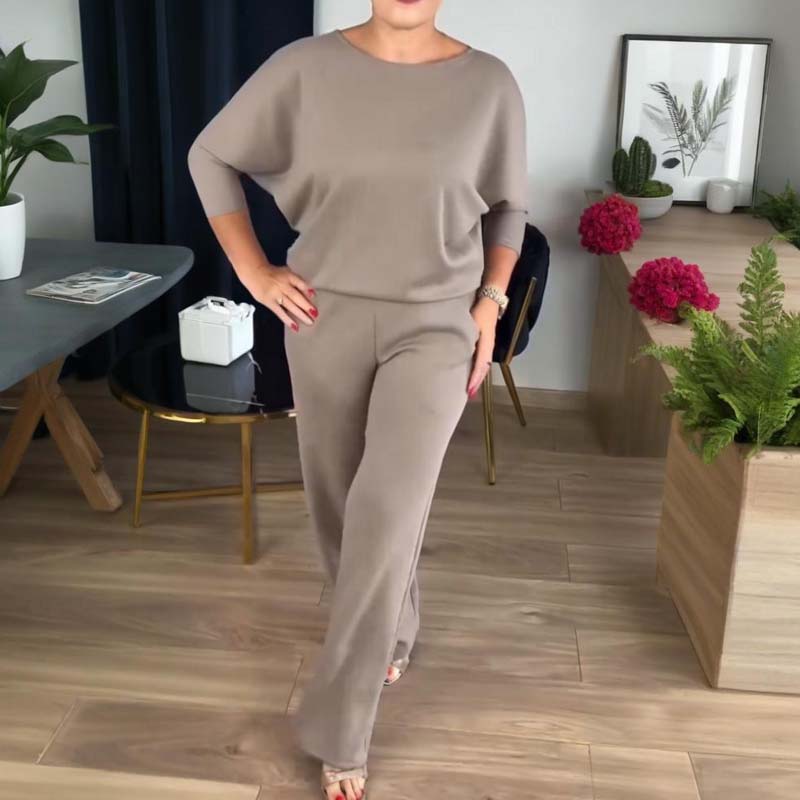 Eleganten trodelni komplet – dolg kardigan, top in hlače