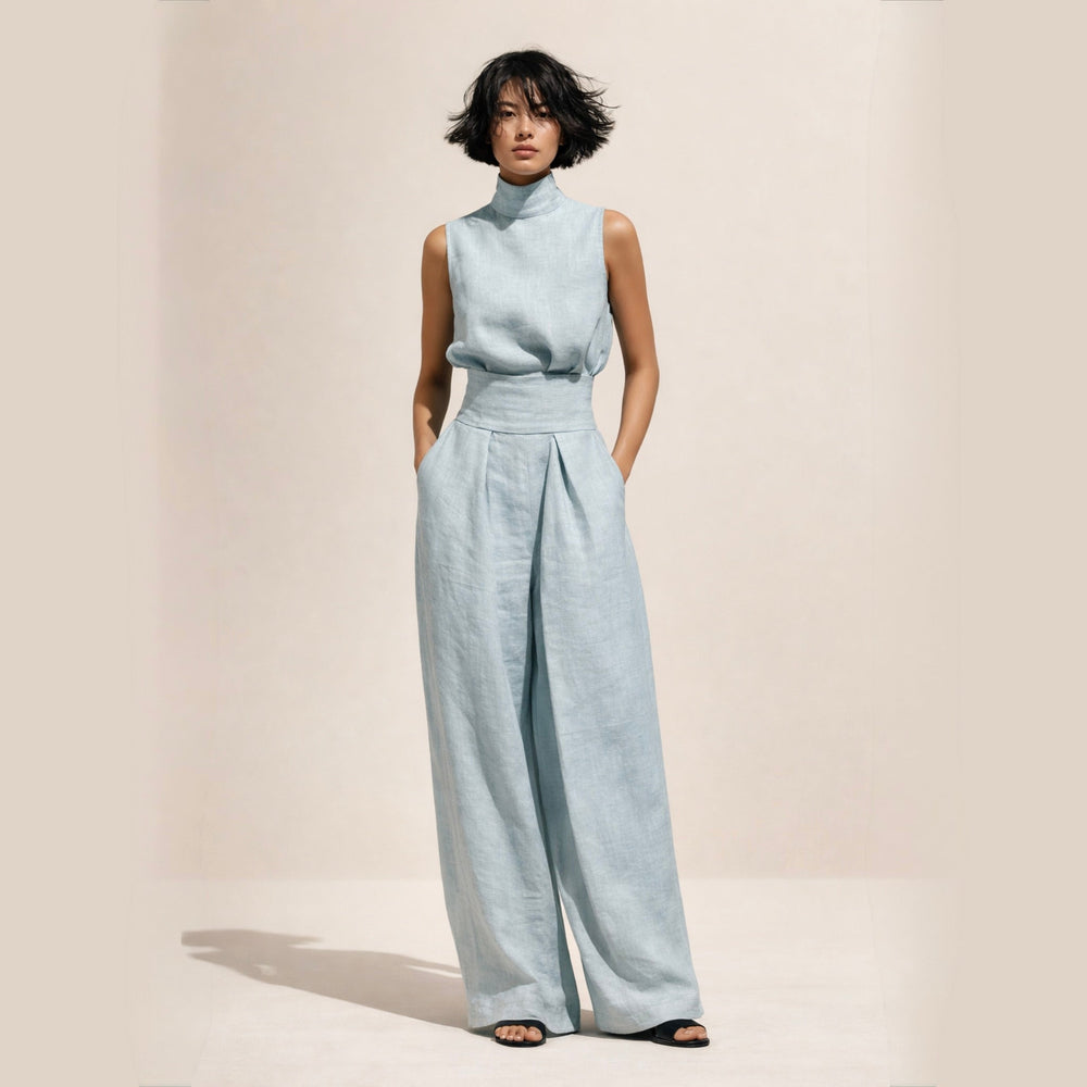 Elisa - Macacão Elegante de Cintura Alta