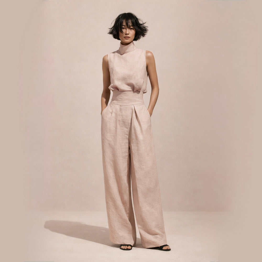 Elisa - Macacão Elegante de Cintura Alta