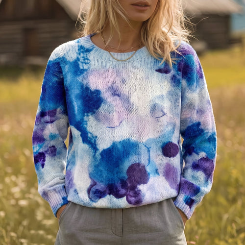 Marília | Camisola de Malha Efeito Aguarela