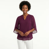 Francisca - Blusa com Mangas de Folhos