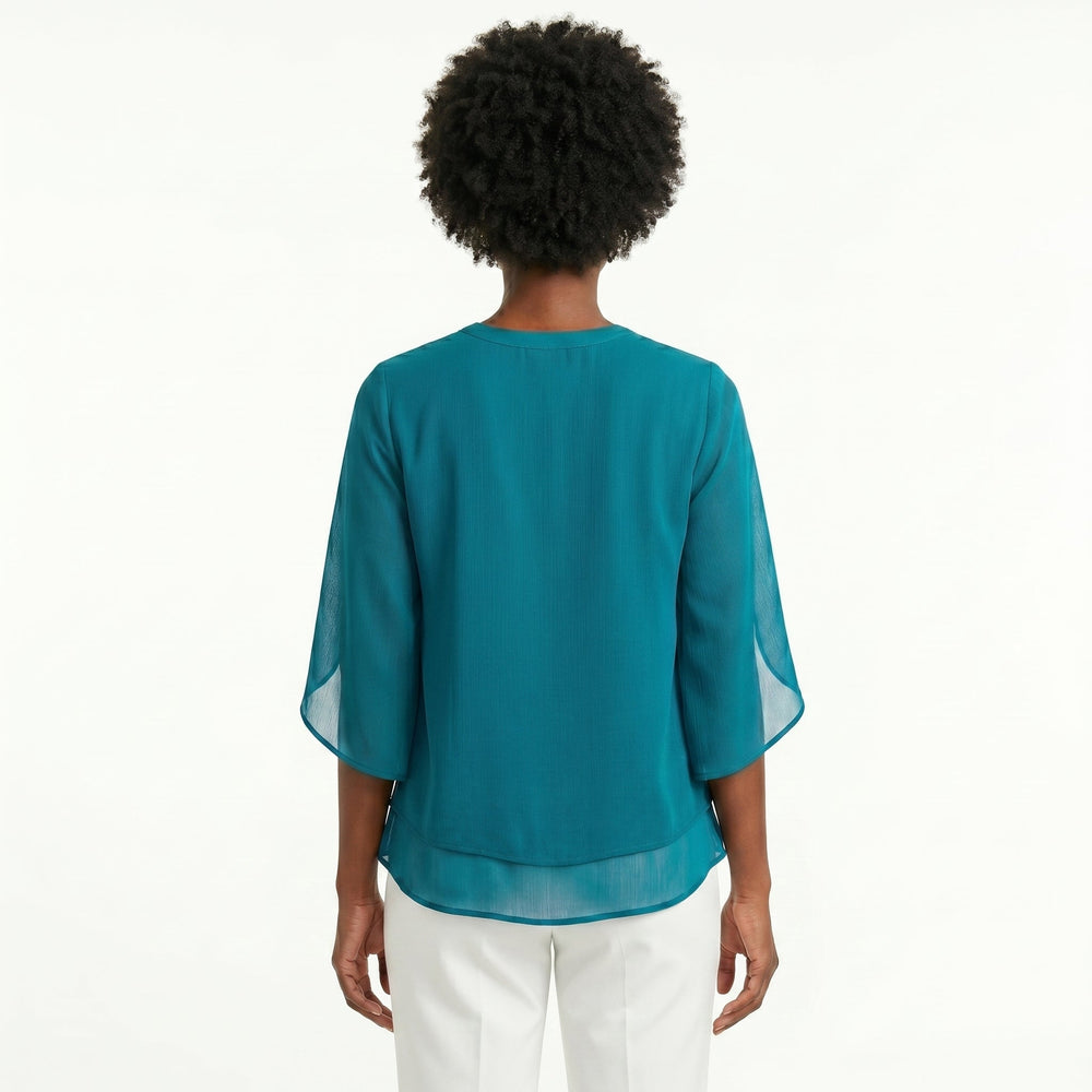 Francisca - Blusa com Mangas de Folhos