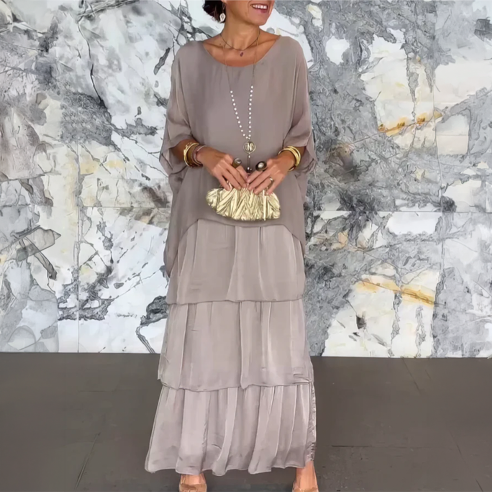 Lara – Vestido longo fluido elegante