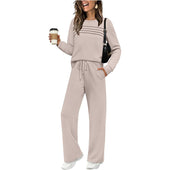 Arminda | Conjunto de Camisola e Calças Largas com Cordão