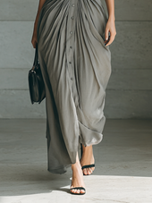 Filipa | Vestido Comprido Plissado