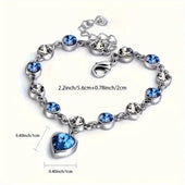 Ocean Heart Glow Armband | Weißgold