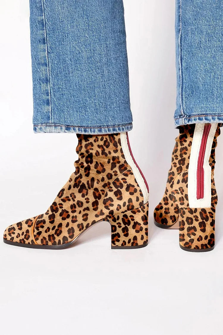 Amandine | Botins Leopardo Elegantes