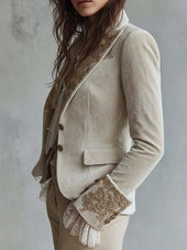 Mercês | Blazer Bordado Cor Marfim