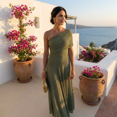 Inês - Vestido largo fluido com design elegante