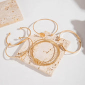 Armband-Set Eleganz mit Knoten | Gold