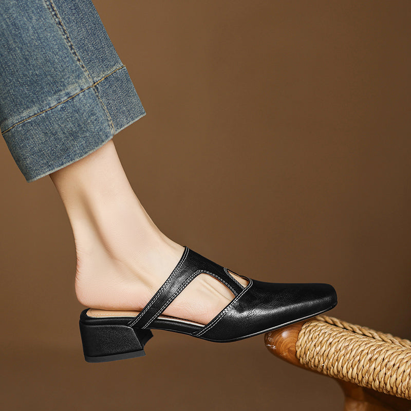 Patrícia | Mules Elegantes de Salto Largo