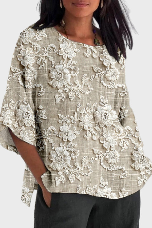 Blusa Graça de Flores Silvestres
