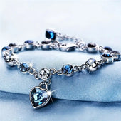 Ocean Heart Glow Armband | Weißgold
