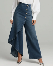 Amélia - Calças de Denim Envolventes