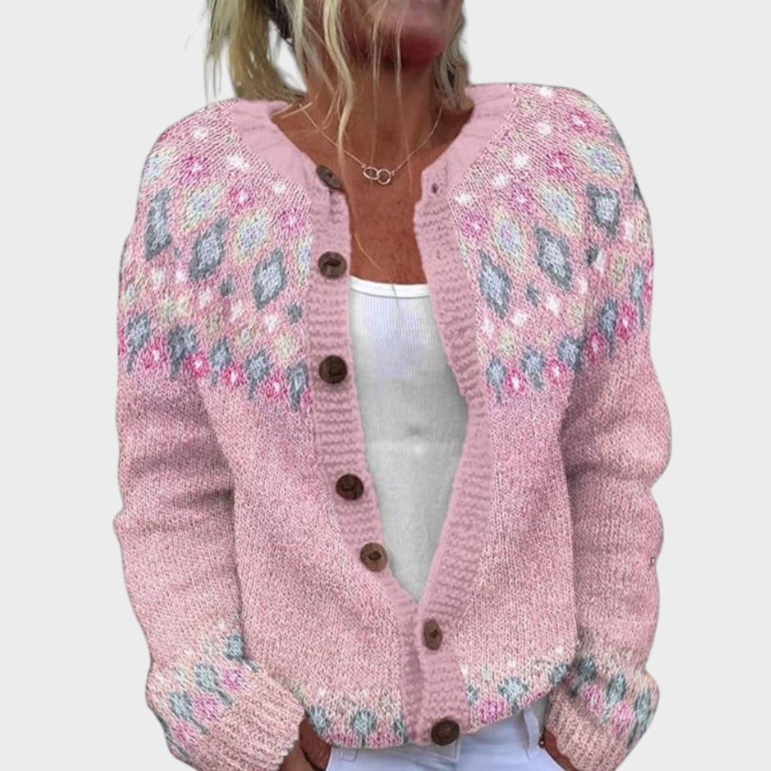 Daniela - Cardigan Floral de Outono