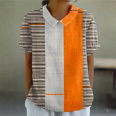 Lena - Camisa Listrada em Bloco de Cores