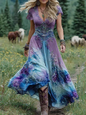 Serena - Vestido Maxi Curto Floral
