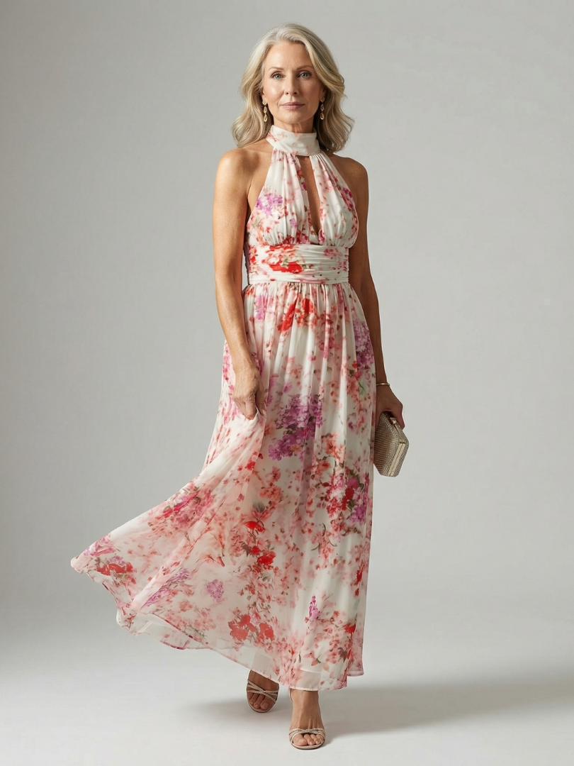 Cassandra | Vestido Comprido Floral Gracioso