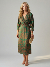 Maura | Vestido Midi com Torção à Frente