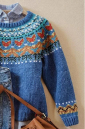 Irene | Klasičen vintage pleten pulover