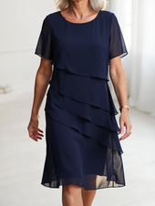 Lídia - Vestido Ruffle de Conforto Elegante