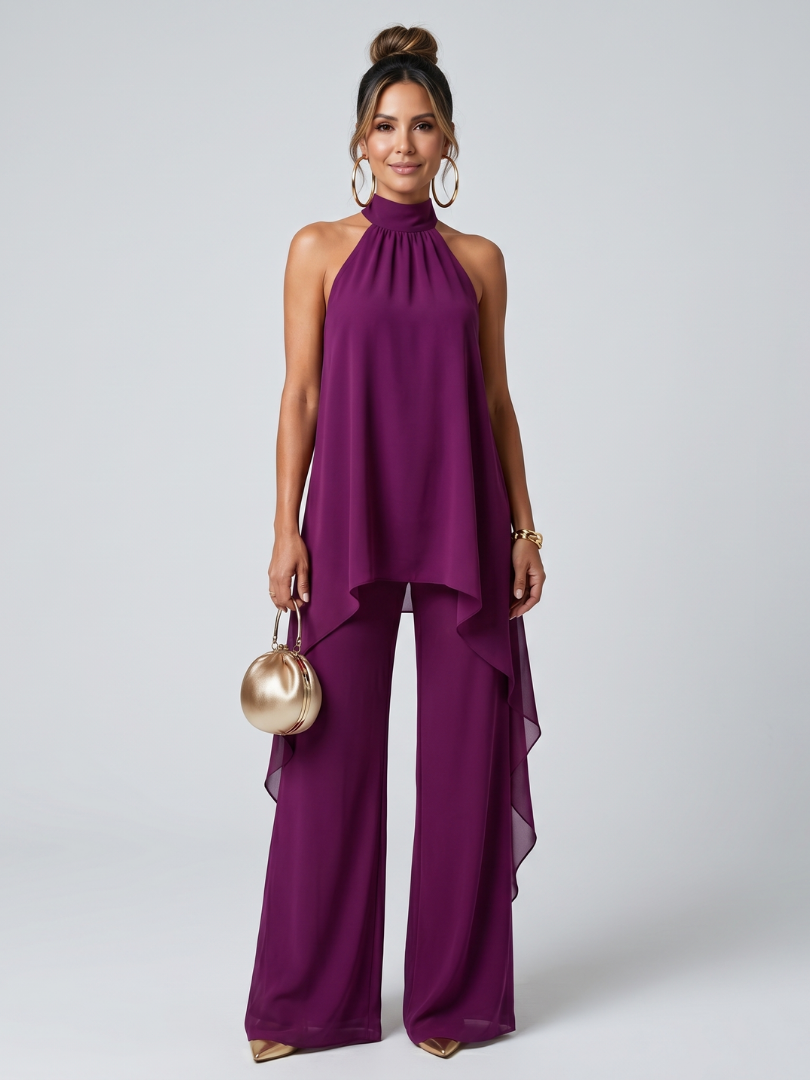 Marlene | Conjunto de Duas Peças Fluido com Decote Halter