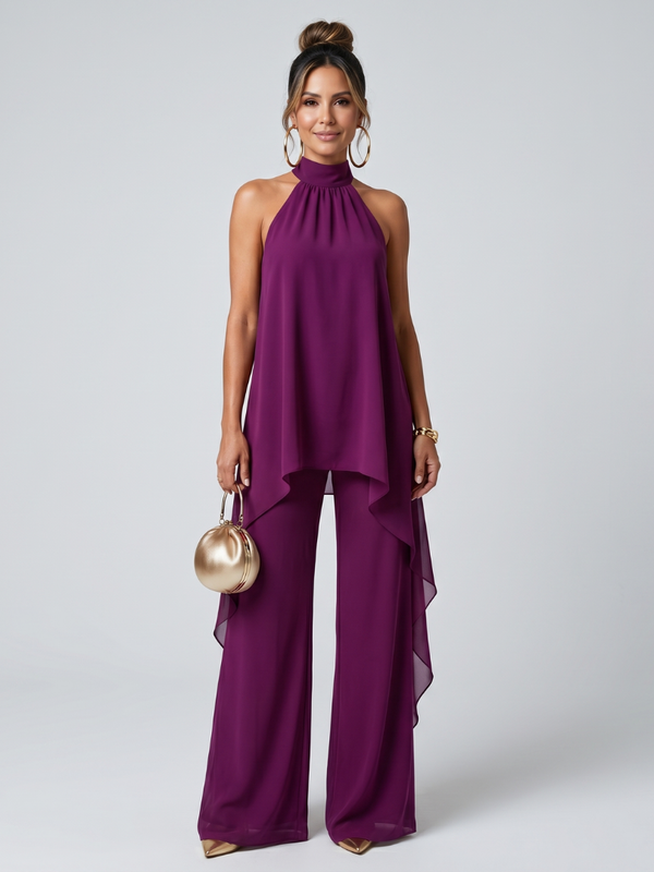 Marlene | Conjunto de Duas Peças Fluido com Decote Halter